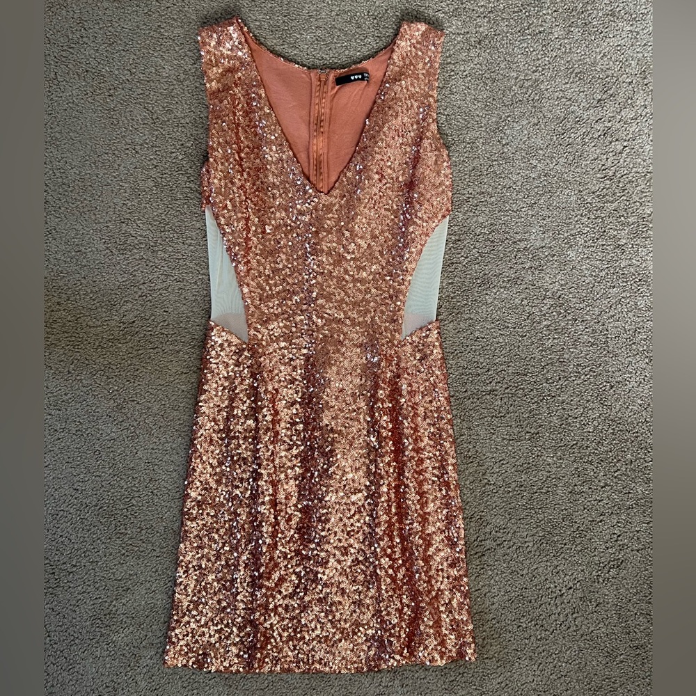 ASOS rose gold sequin dress, size medium, ASOS / TFNC London